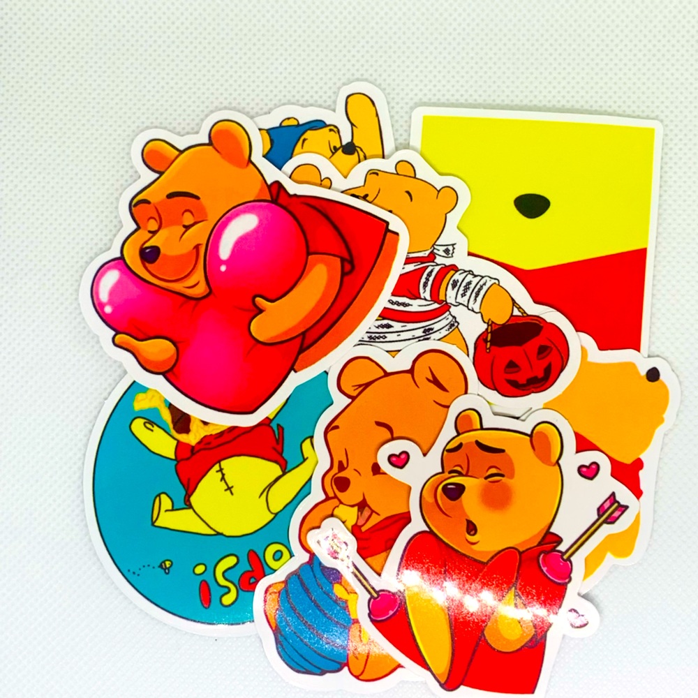 Set of 8 Winnie Pooh sticker set